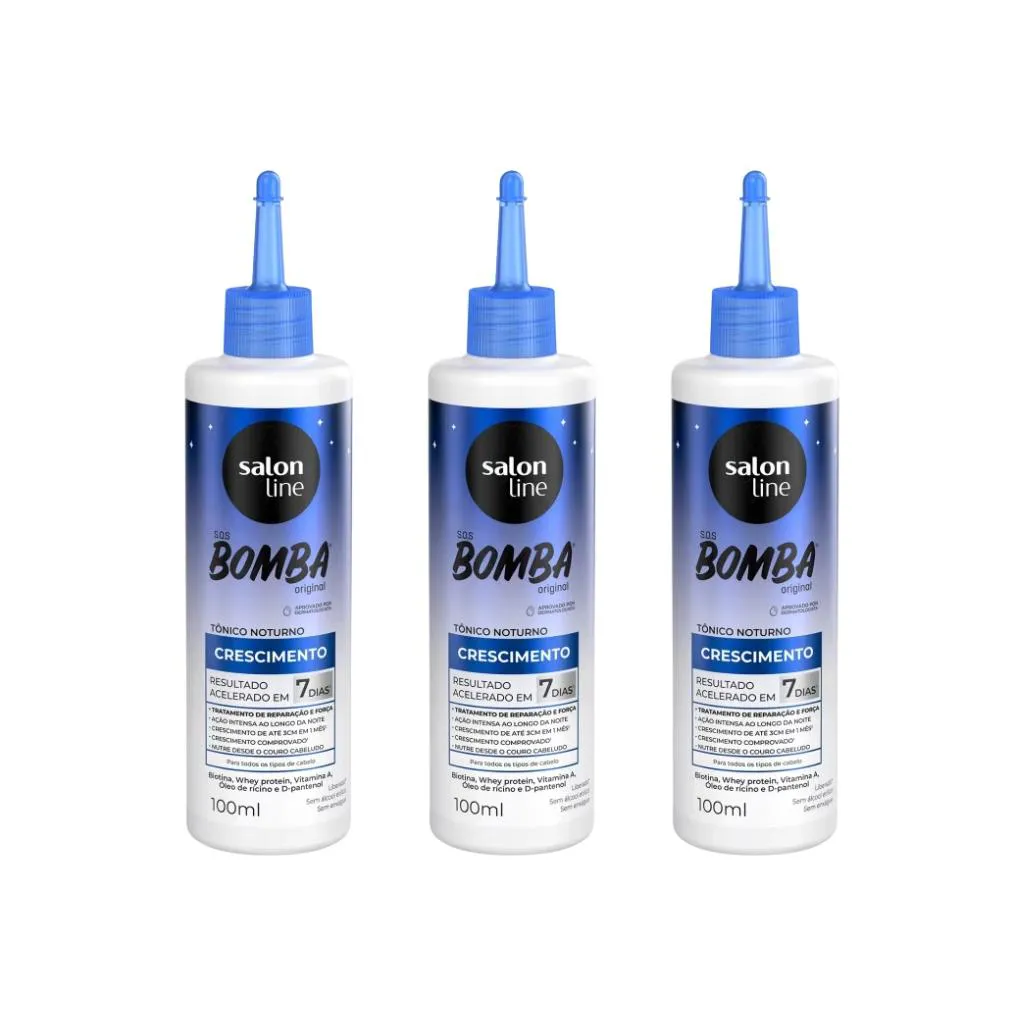 TONICO CAPILAR SALON LINE 100ML SOS BOMBA ORIGINAL NOTUR-3UN