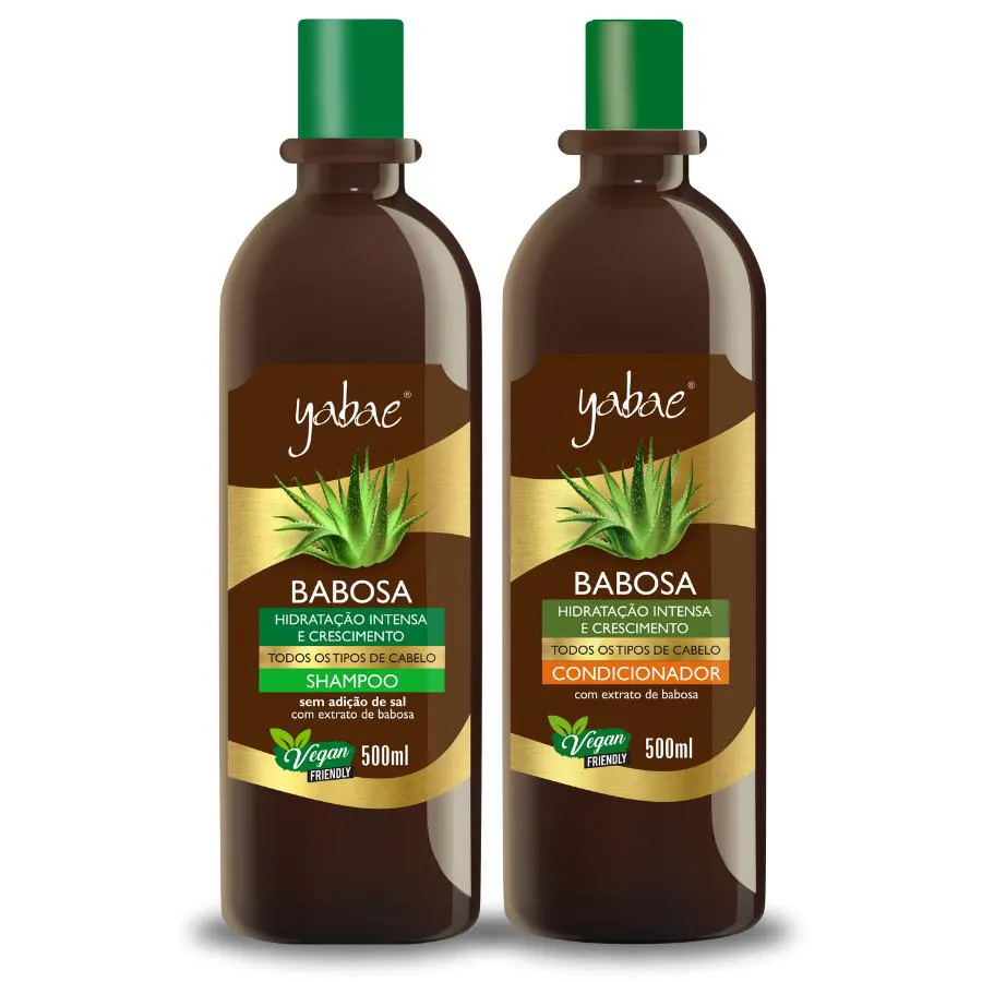 SHAMPOO E CONDICIONADOR BABOSA 500ML YABAE - VEGANO