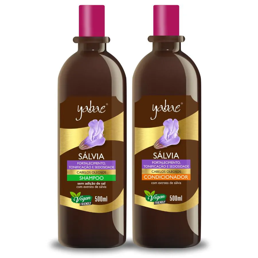 KIT SHAMPOO E CONDICIONADOR SáLVIA –  500/ 500ML