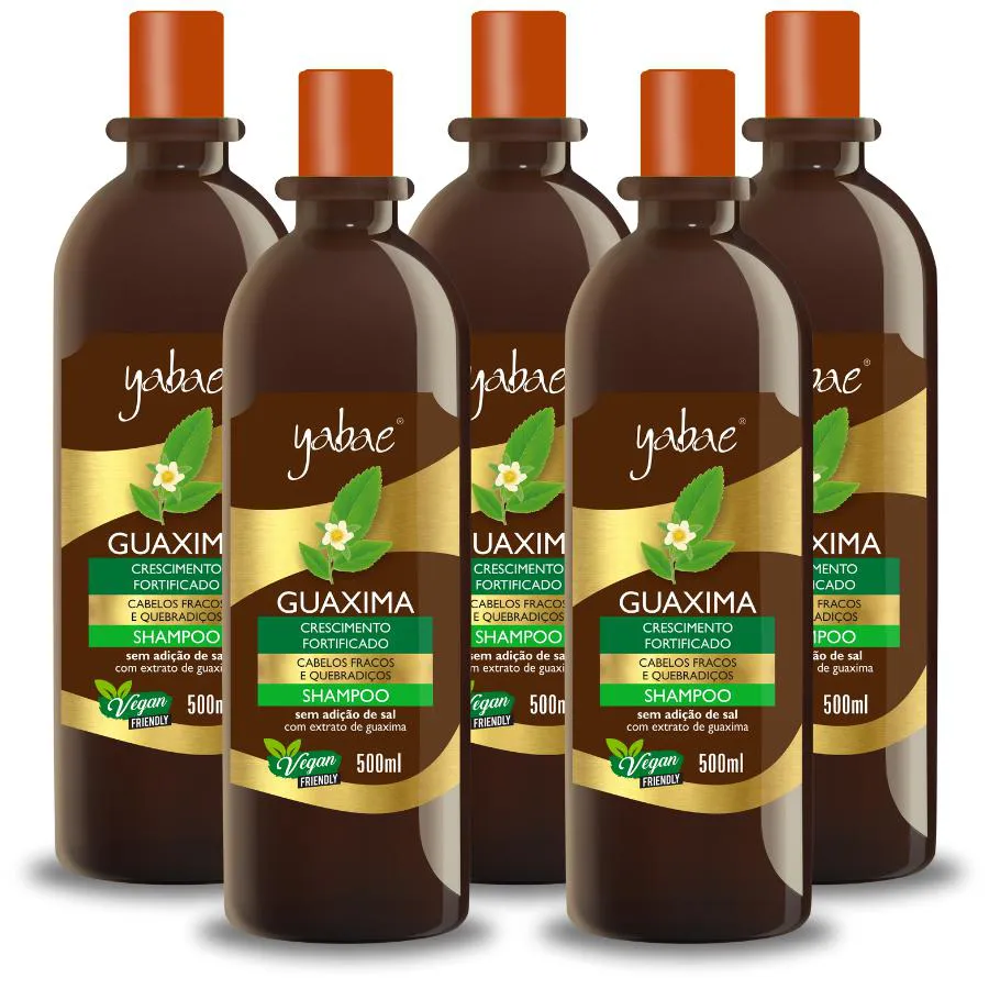 SHAMPOO GUAXIMA – KIT 5 SHAMPOO 500ML - YABAE – VEGANO