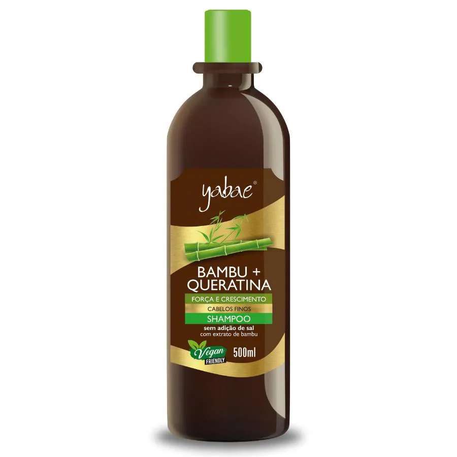 SHAMPOO BAMBU E QUERATINA YABAE – VEGANO 500ml