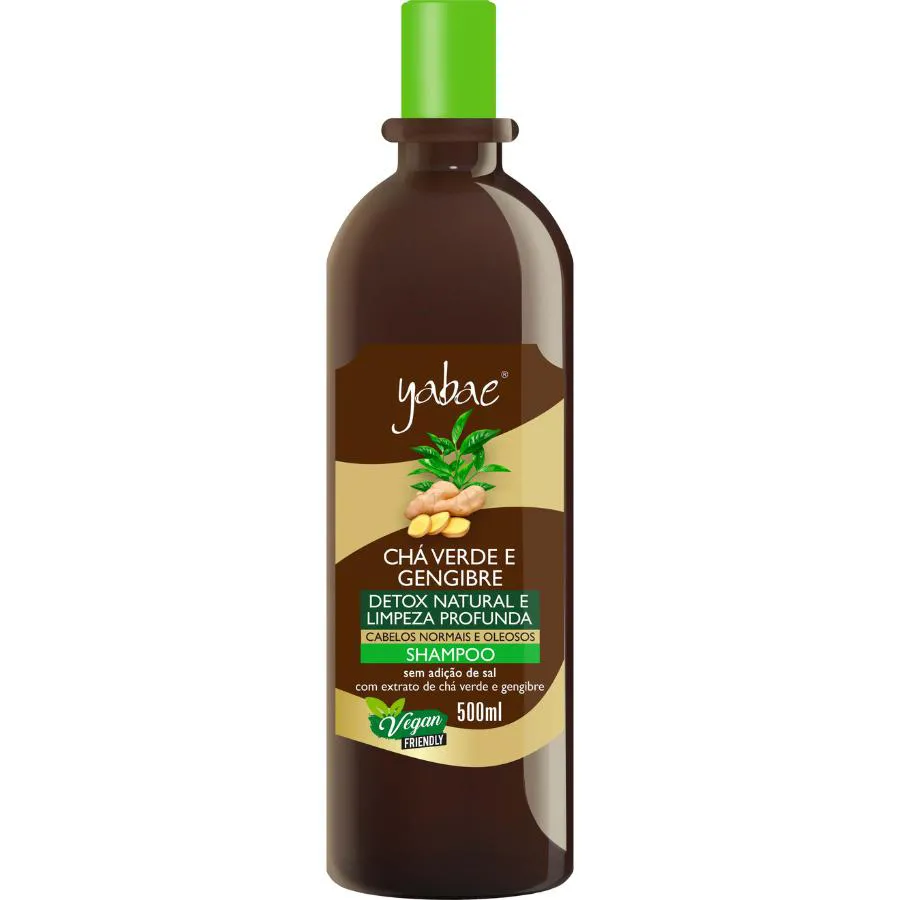 SHAMPOO CHá VERDE E GENGIBRE YABAE – VEGANO 500ml