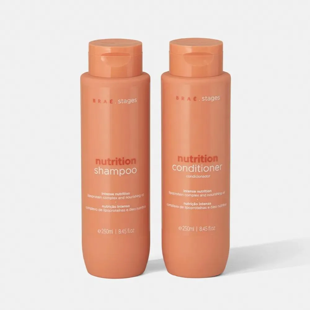 Kit Braé Stages Nutrição Shampoo 250ml + Condicionador 250ml