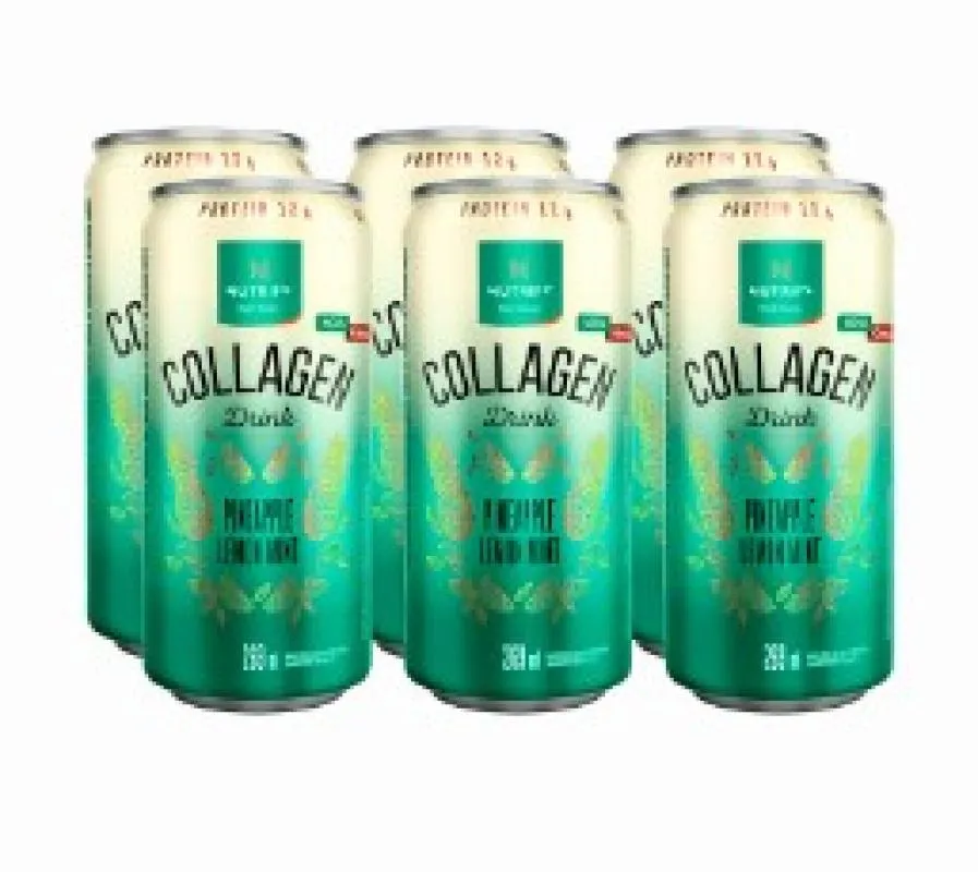 COLáGENO HIDROLISADO COLLAGEN DRINK  PINEAPPLE LEMON MINT (PACK C/ 6UN DE 260ML) NUTRIFY
