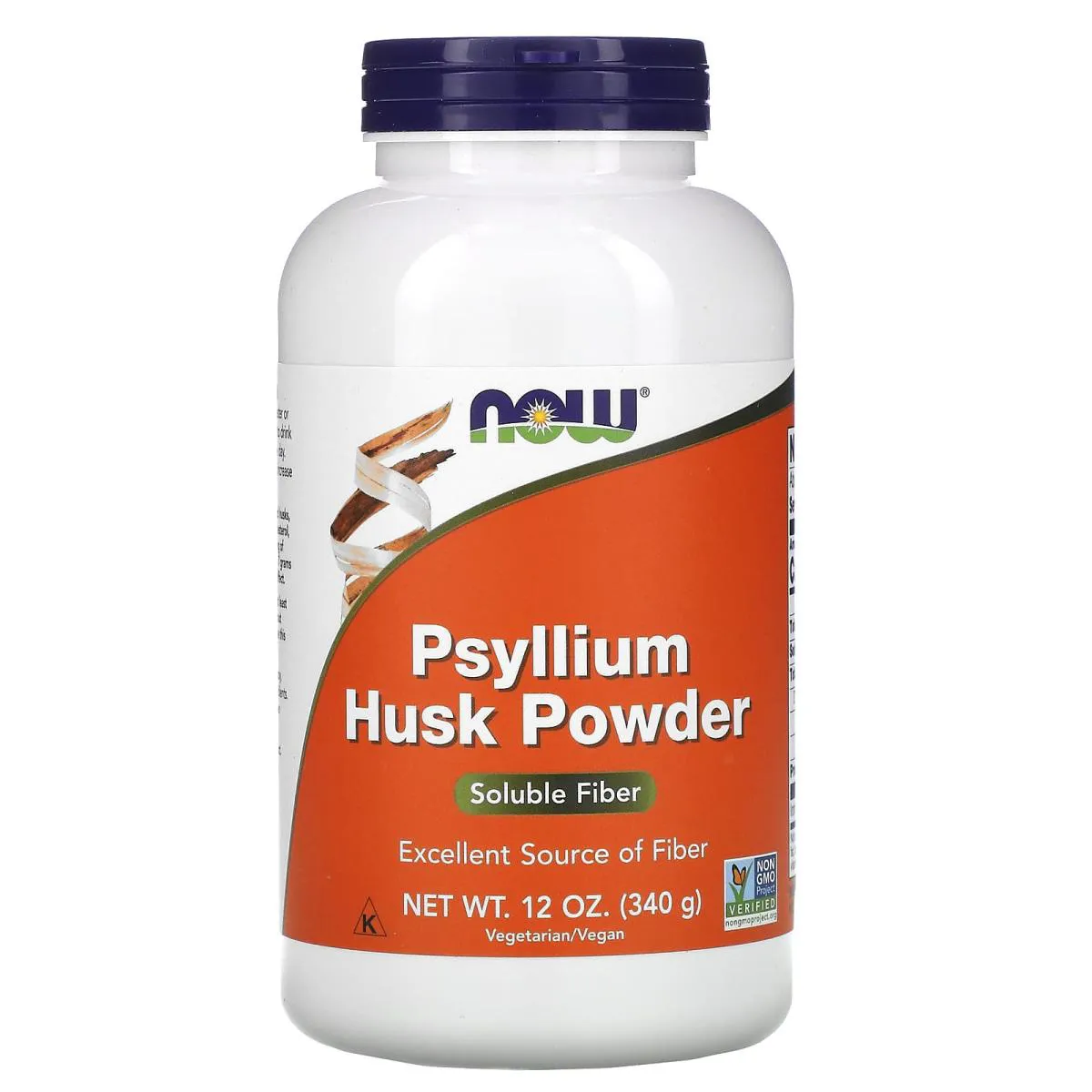 SUPLEMENTO ALIMENTAR DE CASCA DE PSYLLIUM (PISILIO) EM Pó 340G NOW FOODS