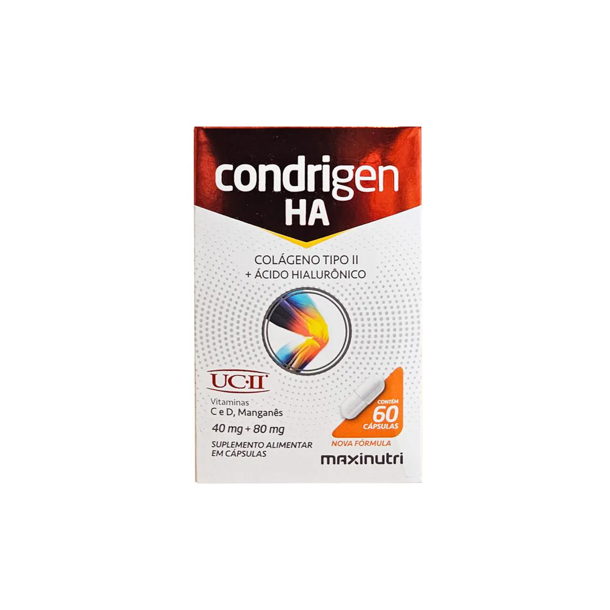 CONDRIGEN HA - COLÁGENO TIPO II + ÁCIDO HIALURÔNICO 60 CÁPS