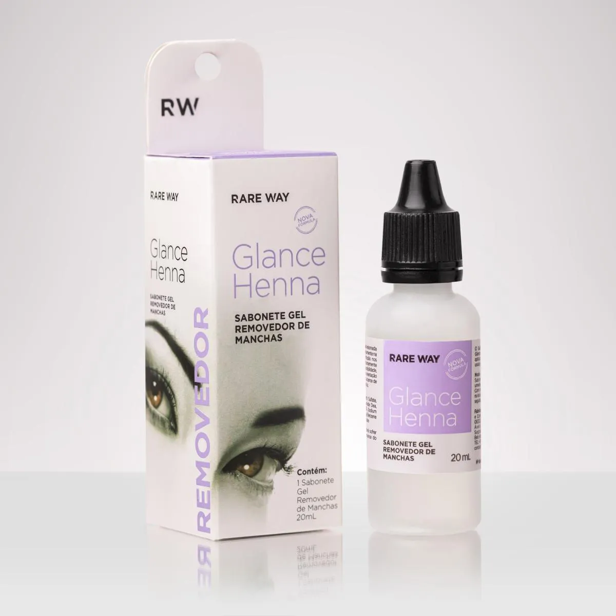 SABONETE GEL REMOVEDOR GLANCE HENNA RARE WAY