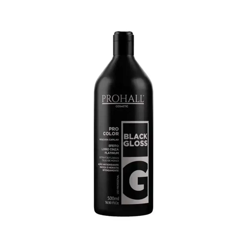 MáSCARA MATIZADORA BLACK GLOSS PROHALL 500ML