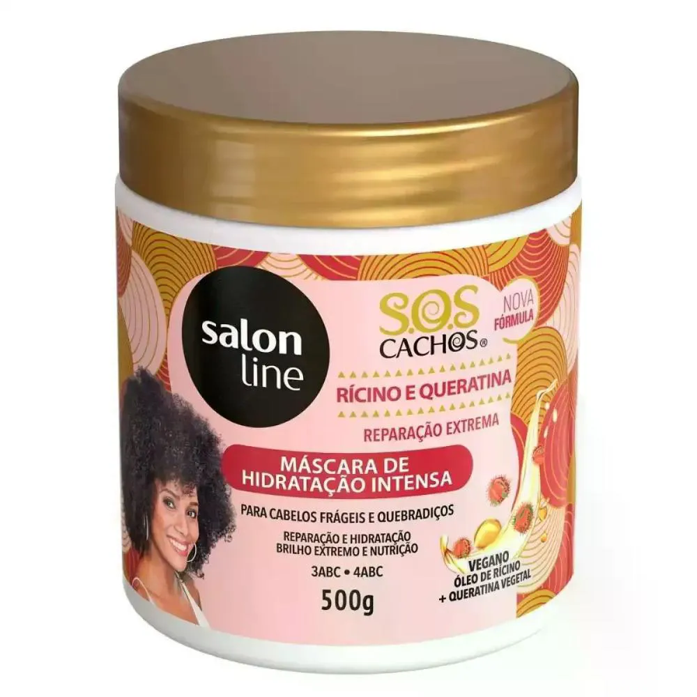 MáSCARA SOS CACHOS RíCINO SALON LINE 500G