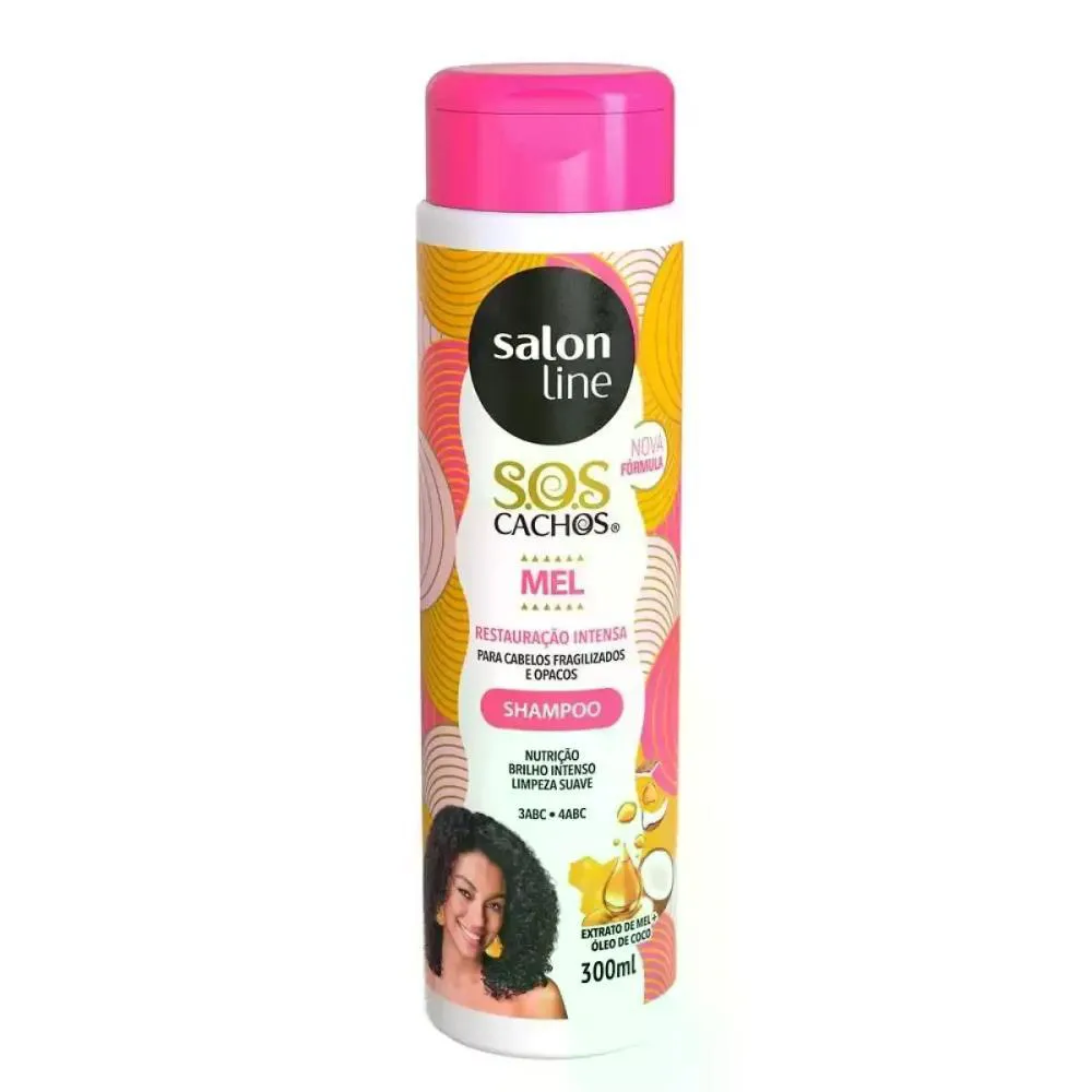 SHAMPOO SOS CACHOS MEL CACHOS INTENSOS SALON LINE 300ML