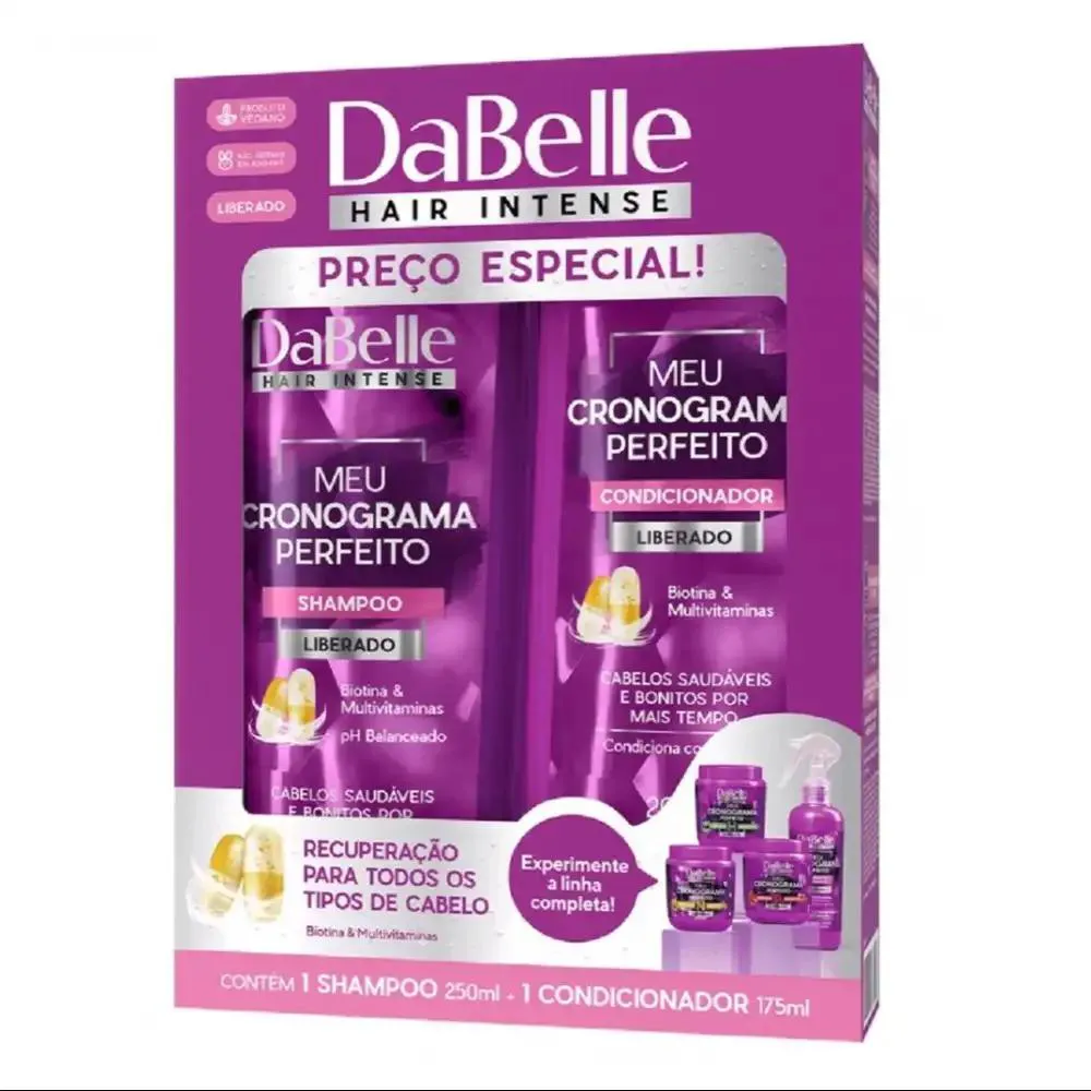 SHAMPOO + CONDICIONADOR MEU CRONOGRAMA PERFEITO DABELLE 425ML