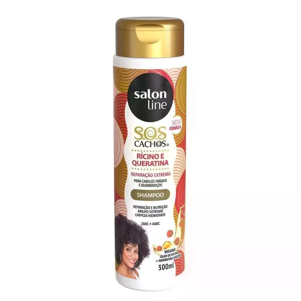 SHAMPOO SOS CACHOS RíCINO SALON LINE 300ML