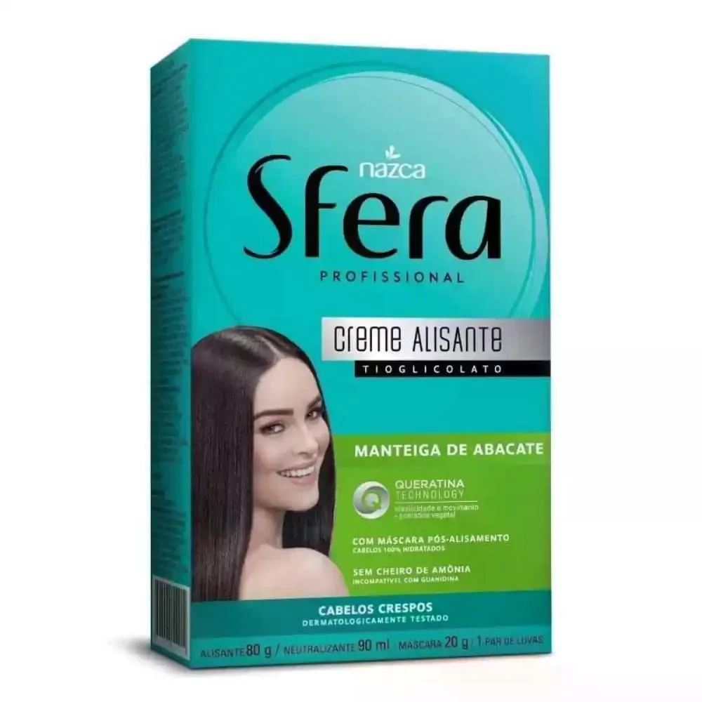 CREME ALISANTE SFERA ABACATE QUERATINA NAZCA