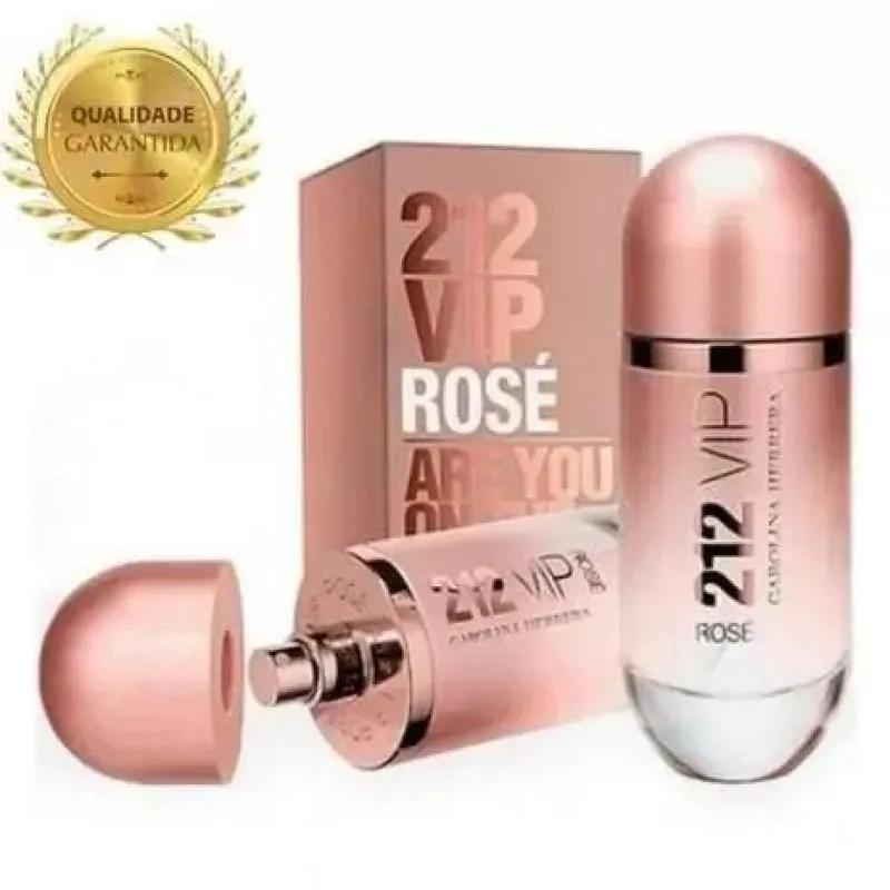 PERFUME 212 VIP ROSé - CAROLINA HERRERA 125ML - FEMININO ORIGINAL - LACRADO E SELO DA ADIPEC