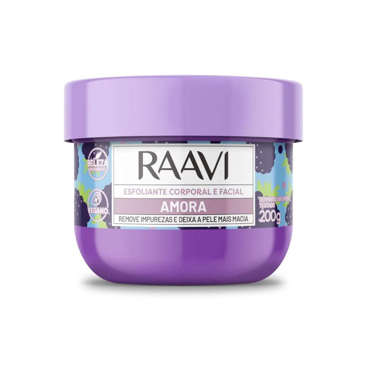 ESFOLIANTE CORPORAL E FACIAL AMORA REVITALIZAçãO RAAVI 200G