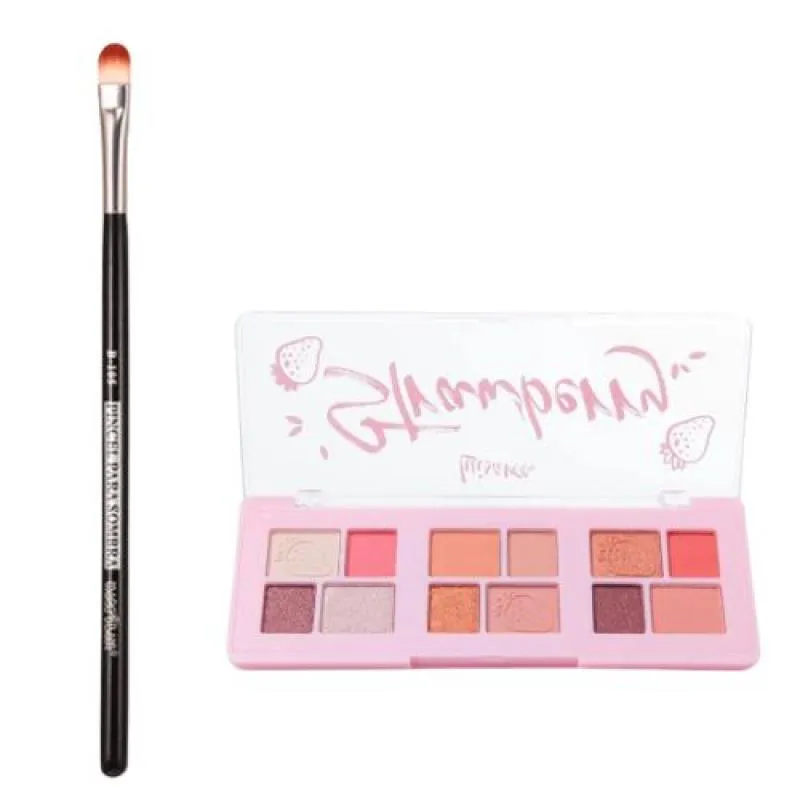 PALETA DE SOMBRAS LOVE WINS - LUISANCE - L2082 +PINCEL PROFISSIONAL PARA SOMBRA LINHA B - MACRILAN - B105