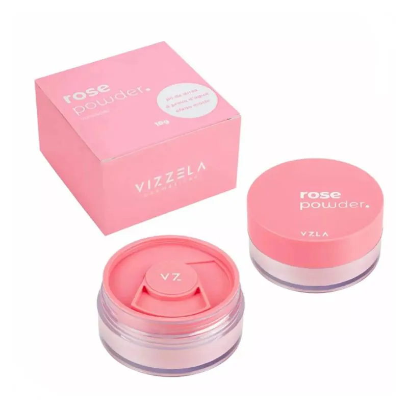 Pó SOLTO TRANSLUCIDO ROSE POWDER 10G - VIZZELA