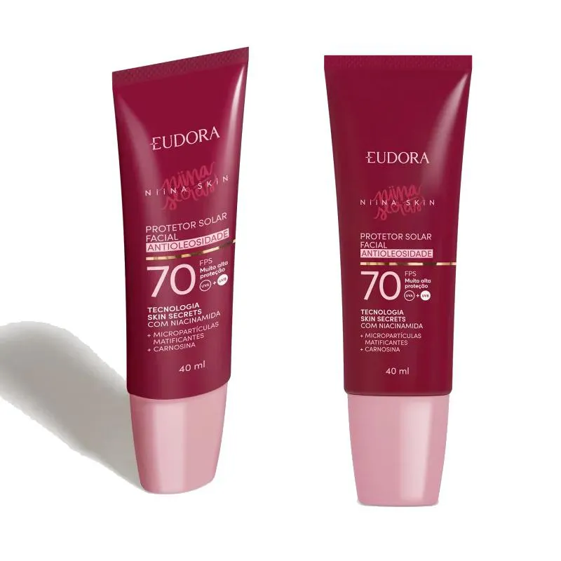 PROTETOR SOLAR FACIAL ANTIOLEOSIDADE FPS70 - NIINA SECRETS