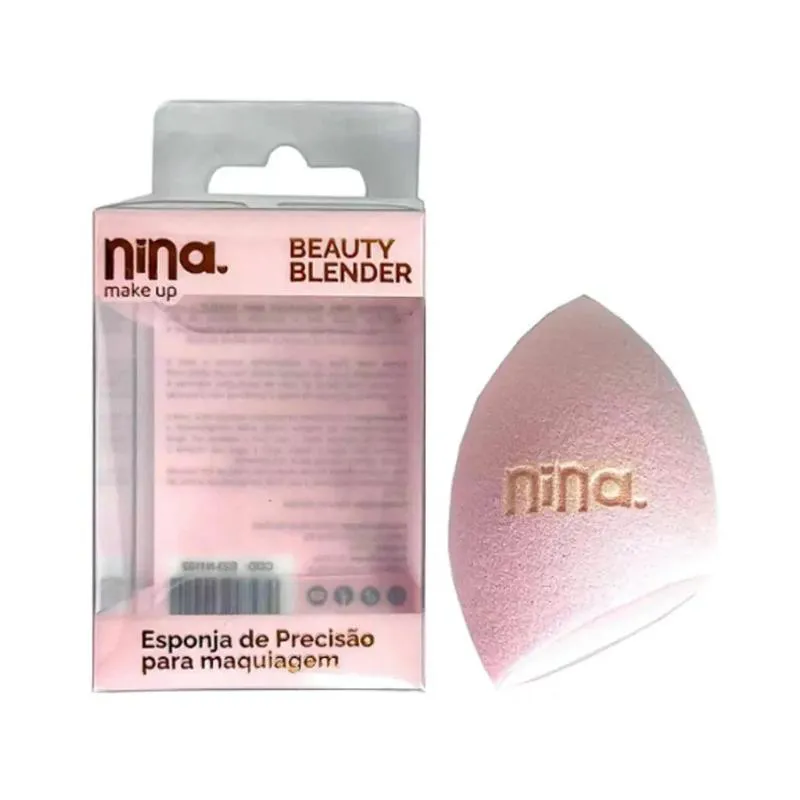 ESPONJA BEAUTY BLENDER ROSA - NINA MAKEUP