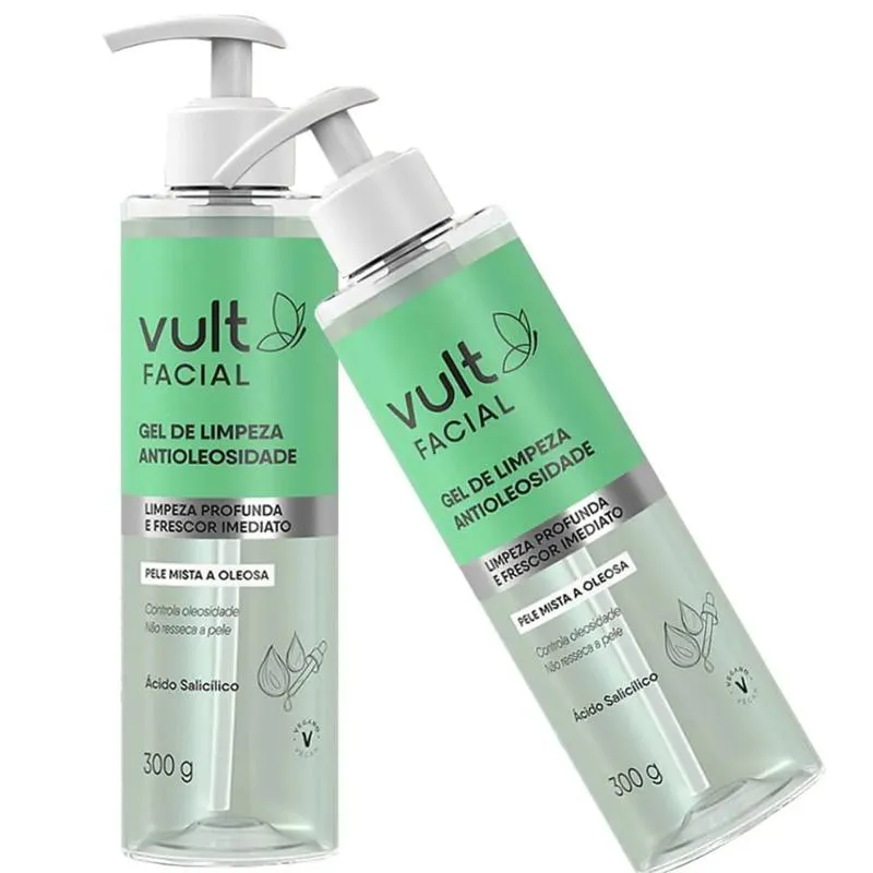 GEL DE LIMPEZA FACIAL ANTIACNE 300G - VULT