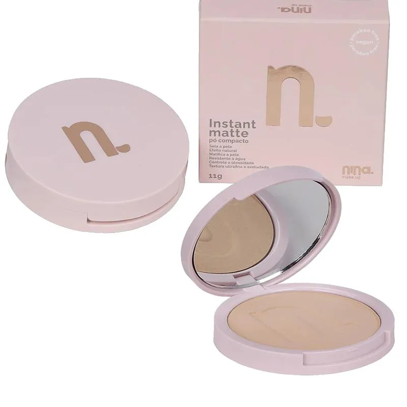 Pó COMPACTO INSTANT  MATTE - NINA MAKEUP 02