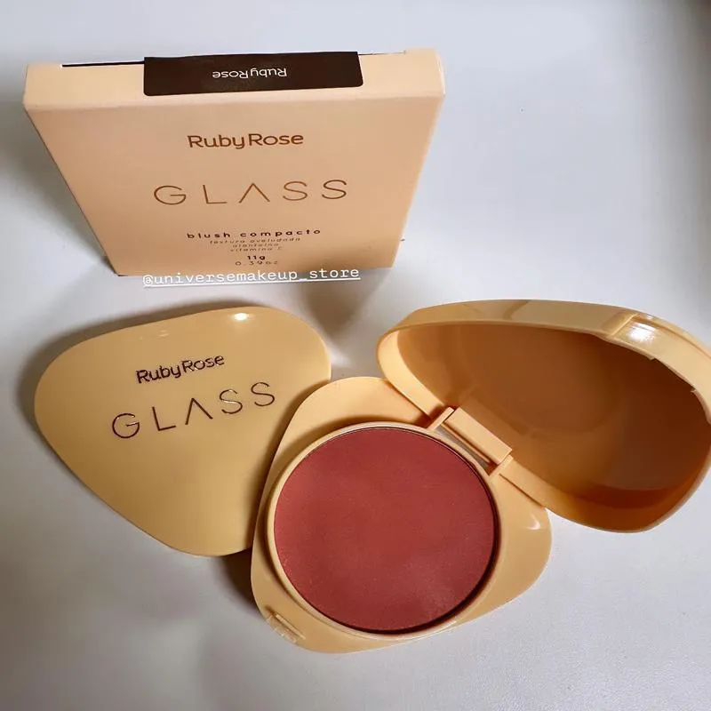 BLUSH COMPACTO 11G GLASS - RUBY ROSE Bg60