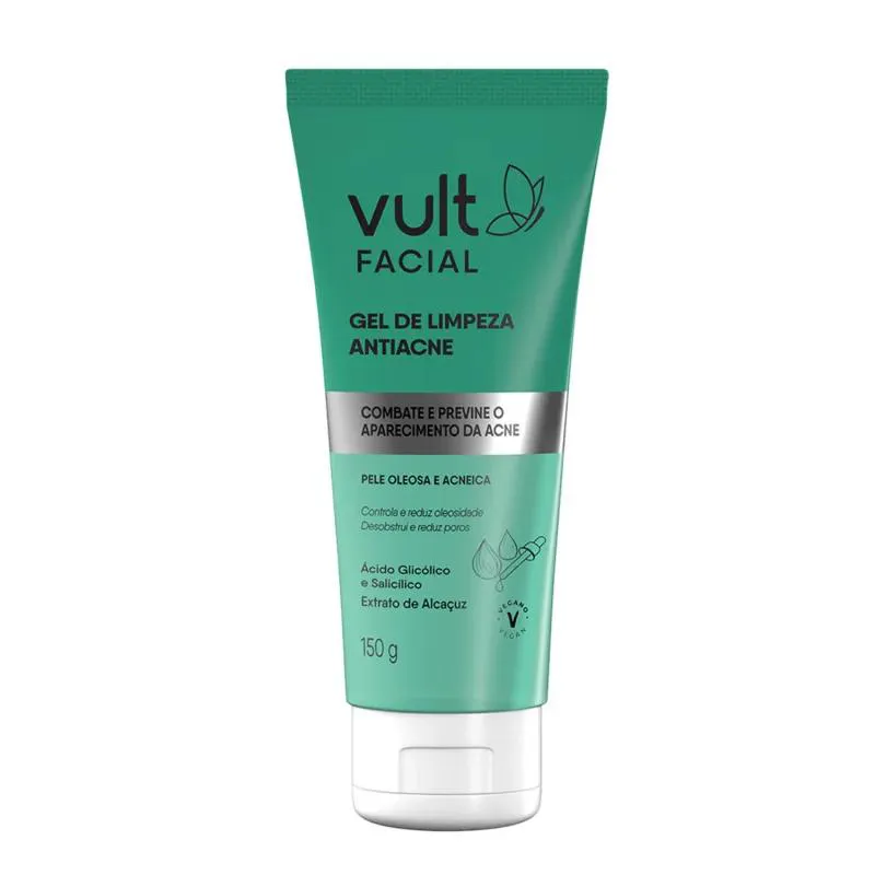 GEL DE LIMPEZA FACIAL ANTIACNE 150G - VULT