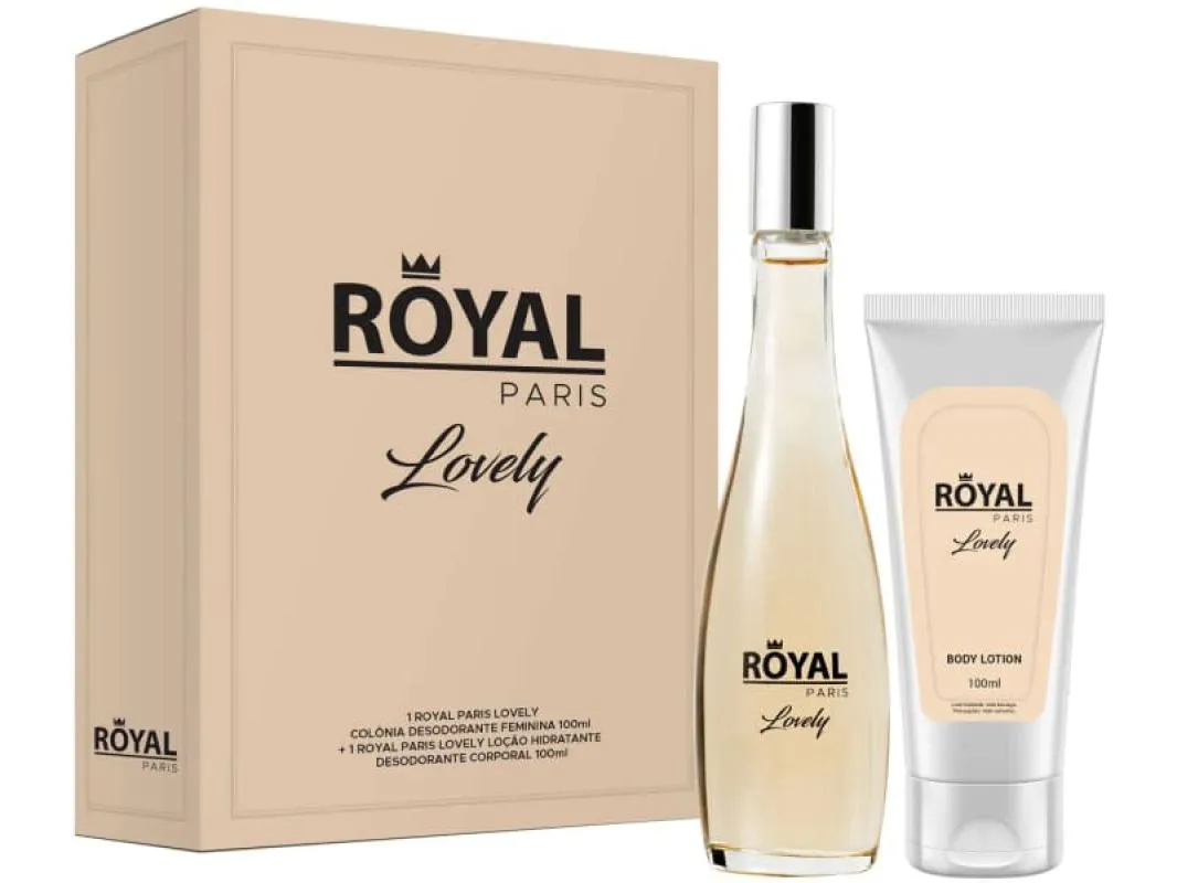 KIT PERFUME ROYAL PARIS LOVELY FEMININO