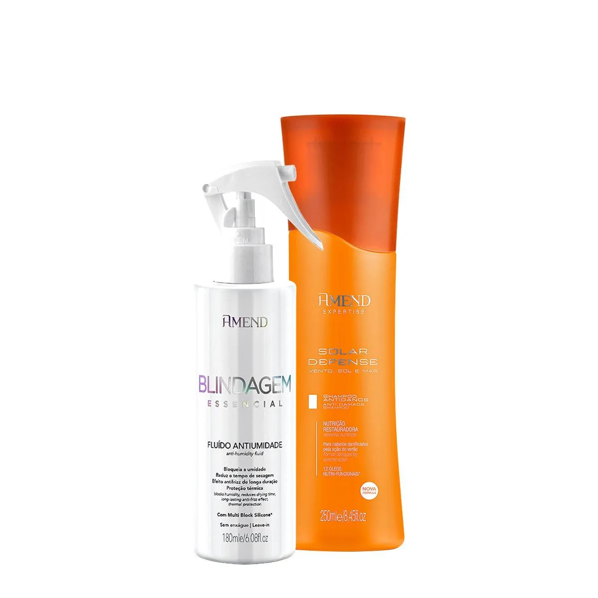 KIT AMEND EXPERTISE SOLAR DEFENSE SHAMPOO E FLUíDO ANTIUMIDADE (2 PRODUTOS)
