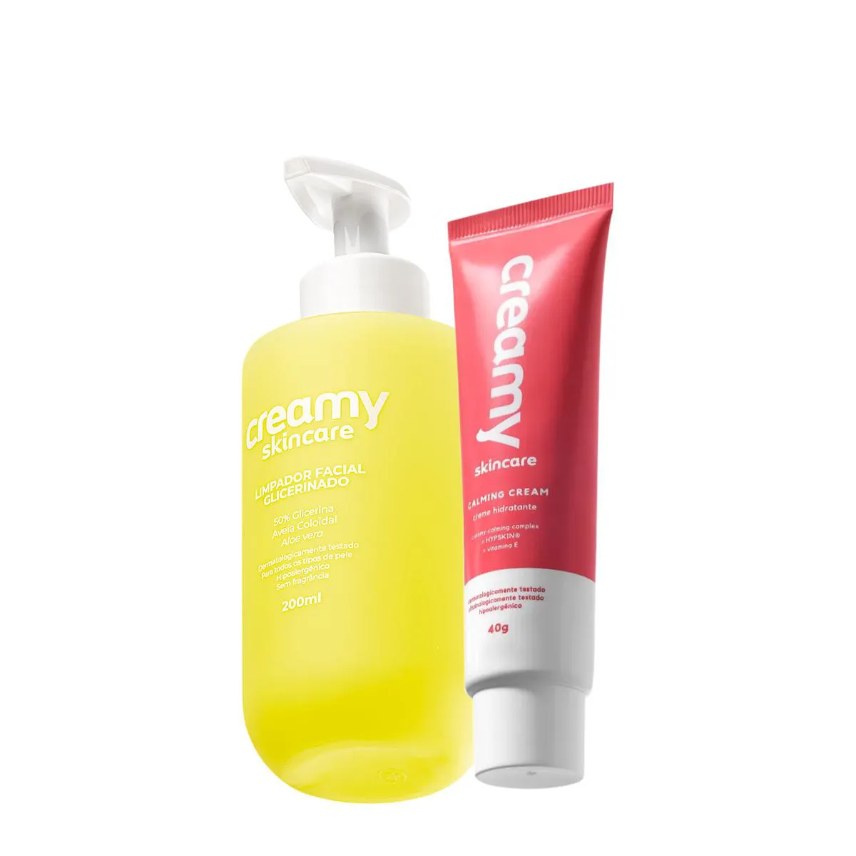 KIT CREAMY SKINCARE LIMPADOR GLICERINADO E CALMING CREAM (2 PRODUTOS)