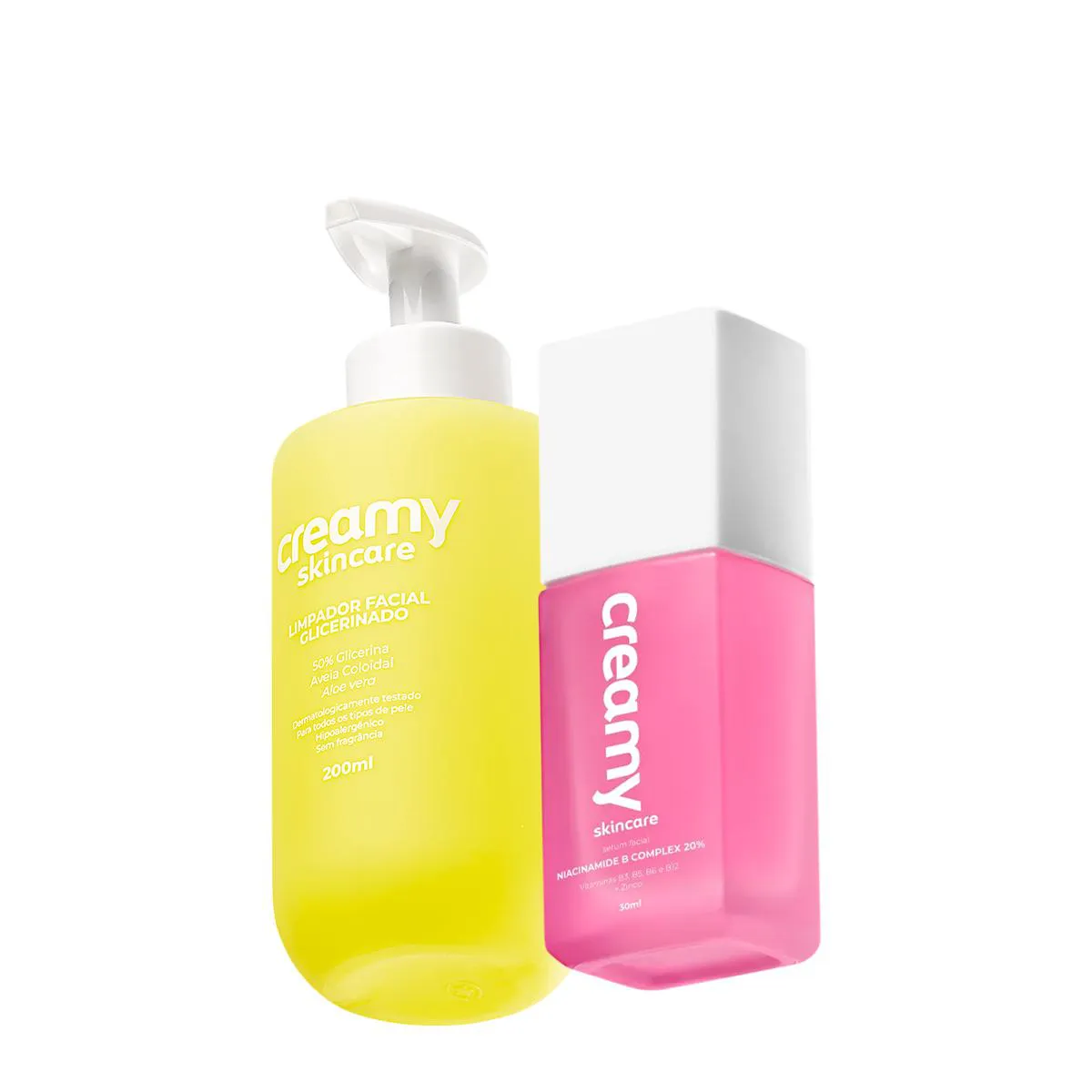 KIT CREAMY SKINCARE LIMPADOR GLICERINADO E NIACINAMIDE B (2 PRODUTOS)