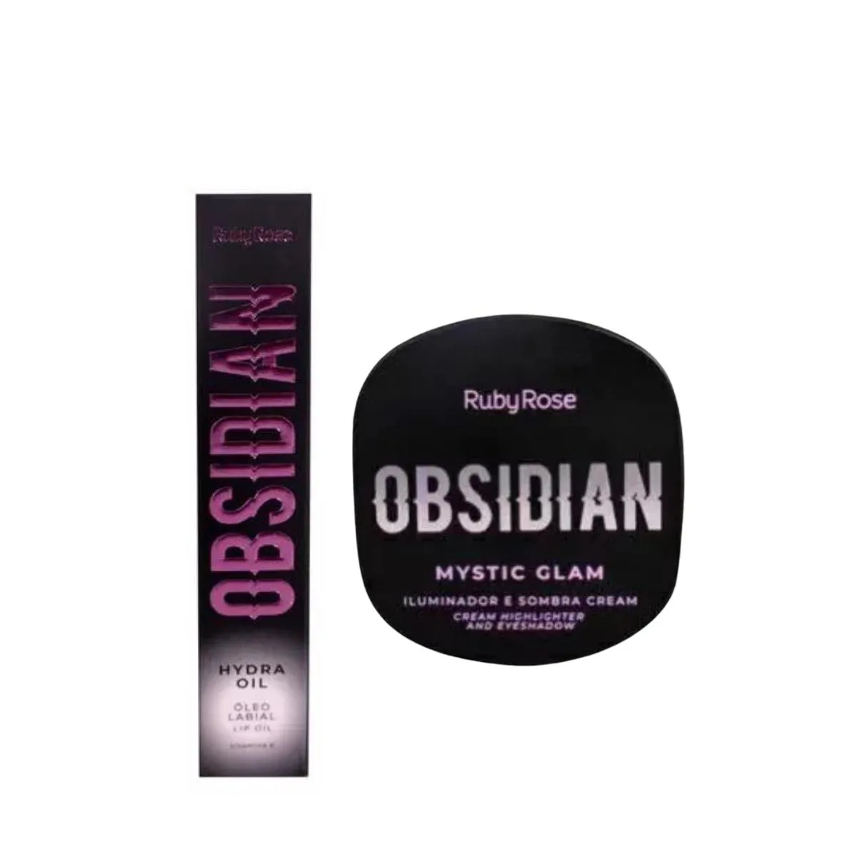 KIT RUBY ROSE OBSIDIAN LIPOIL+ILUMINADOR MYSTICGLAM AMETHYST