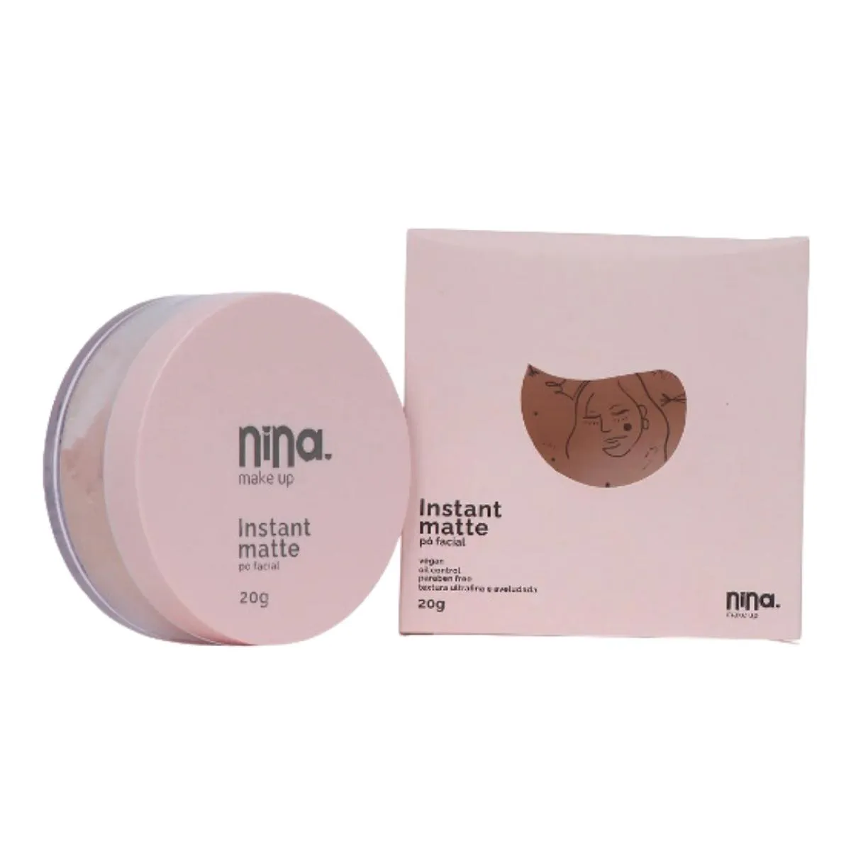 NINA MAKEUP Pó FACIAL INSTANT MATTE 20G 2