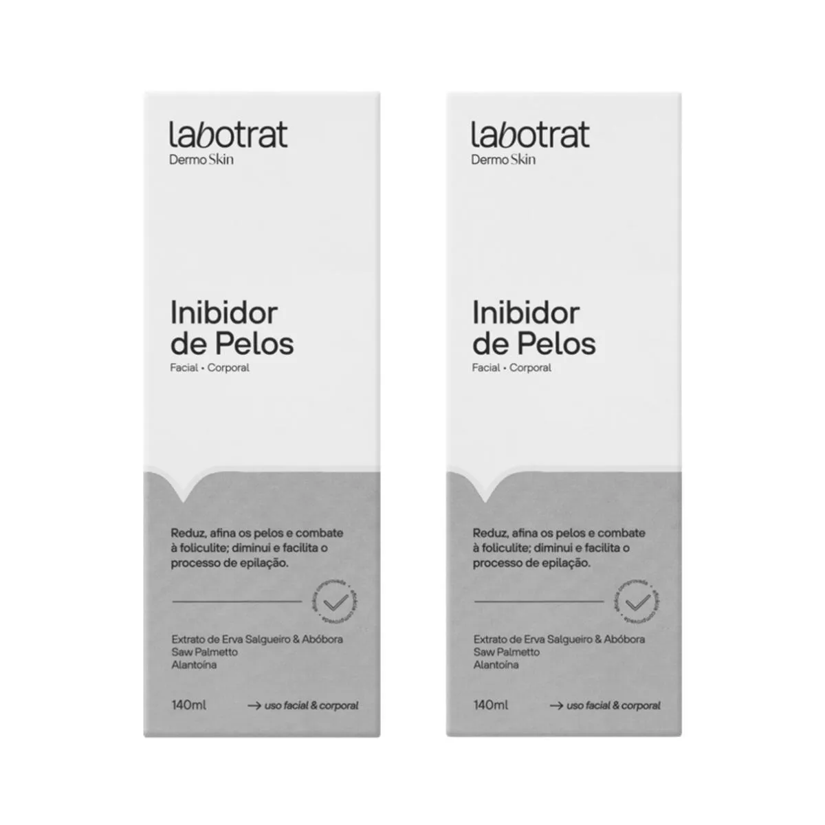 KIT LABOTRAT INIBIDOR DE PELOS DERMO SKIN 140ML 2 UNIDADES