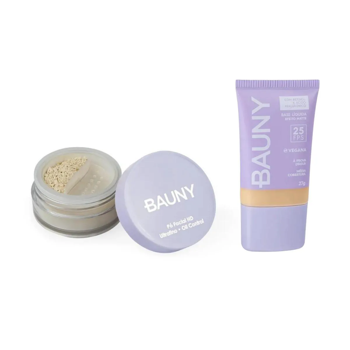 KIT BAUNY Pó SOLTO FACIAL 9G/15G COR010+BASE MATTE COR010