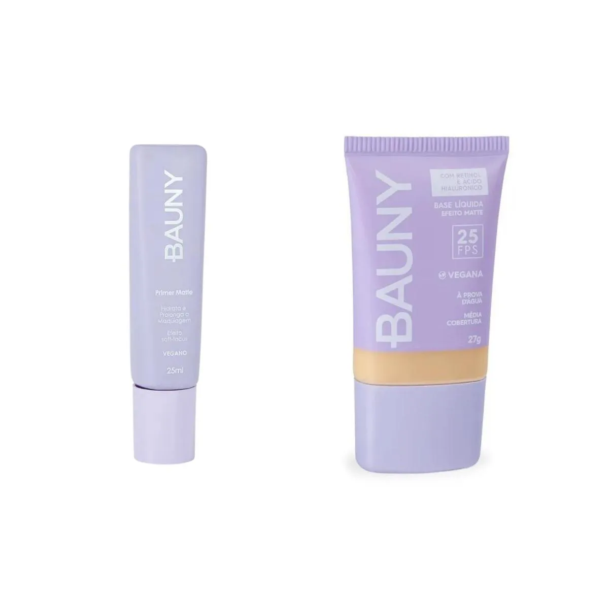 KIT BAUNY PRIMER MATTE FACIAL 25G + BASE MATTE COR: 010