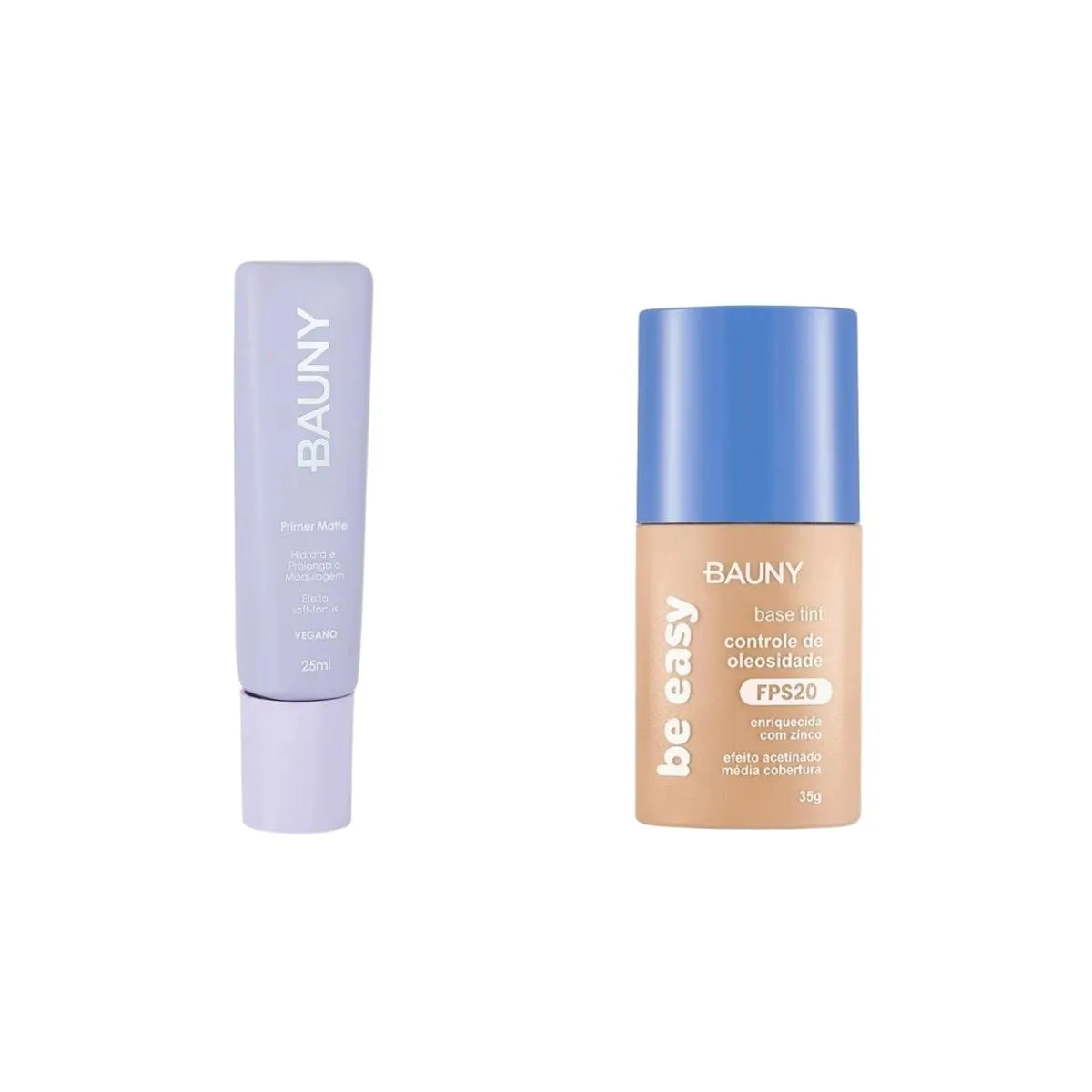 KIT BAUNY PRIMER MATTE FACIAL 25G + BASE BE EASY COR: 020