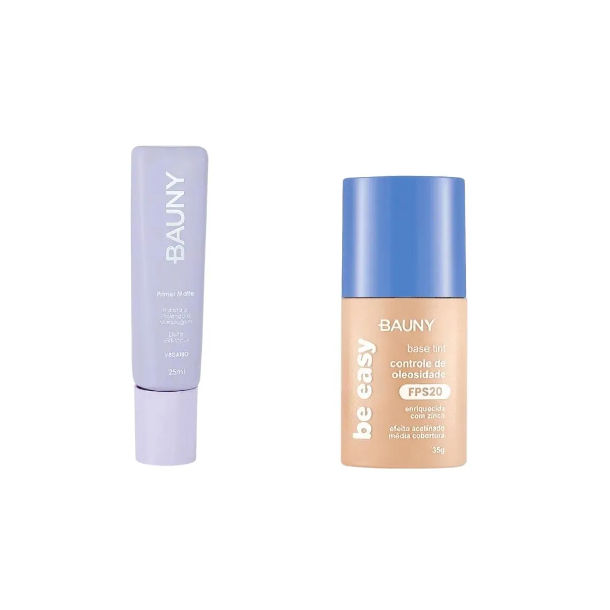 KIT BAUNY PRIMER MATTE FACIAL 25G + BASE BE EASY COR: 010