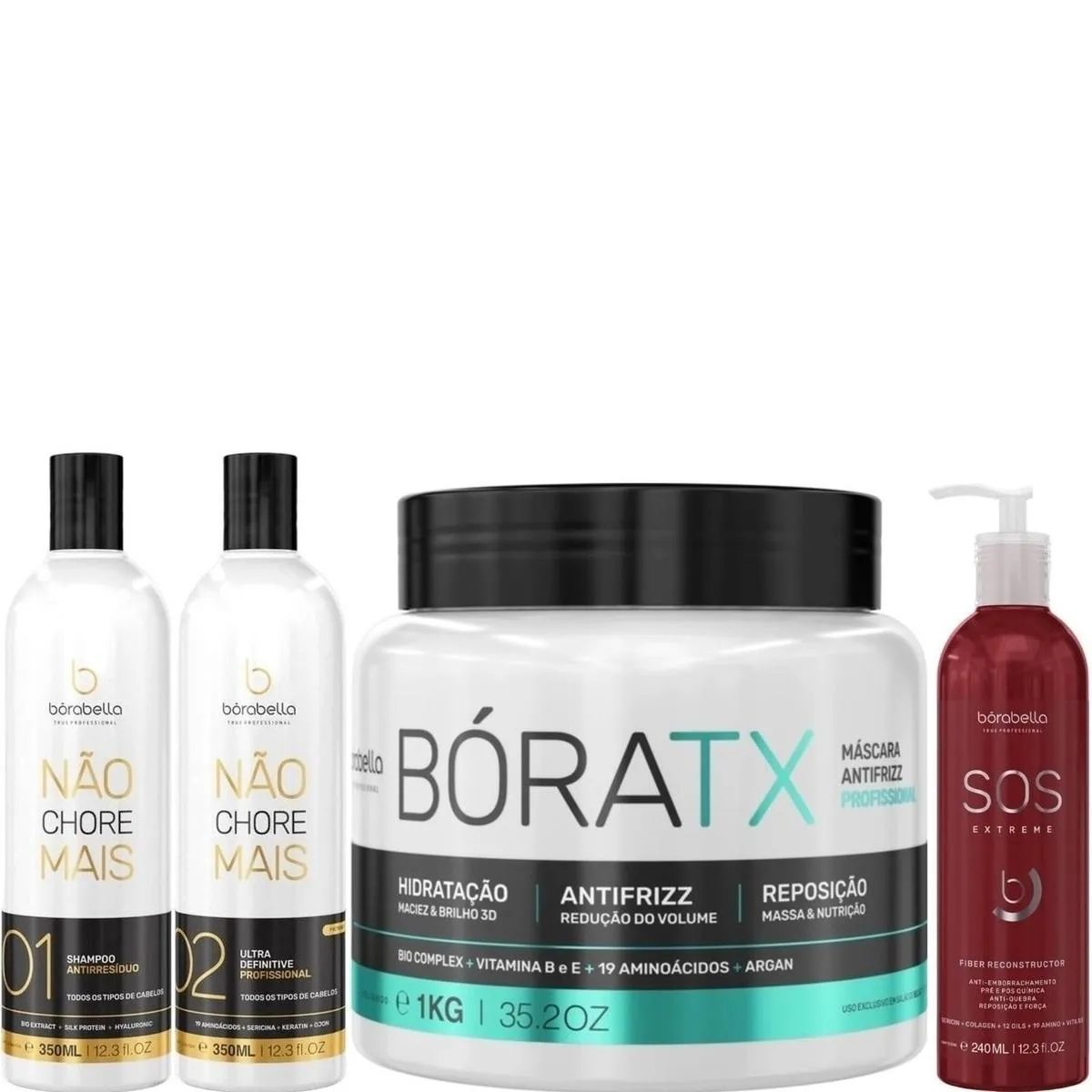 BORABELLA KIT NãO CHORE 350ML + BóRATX 1KG + SOS 240ML