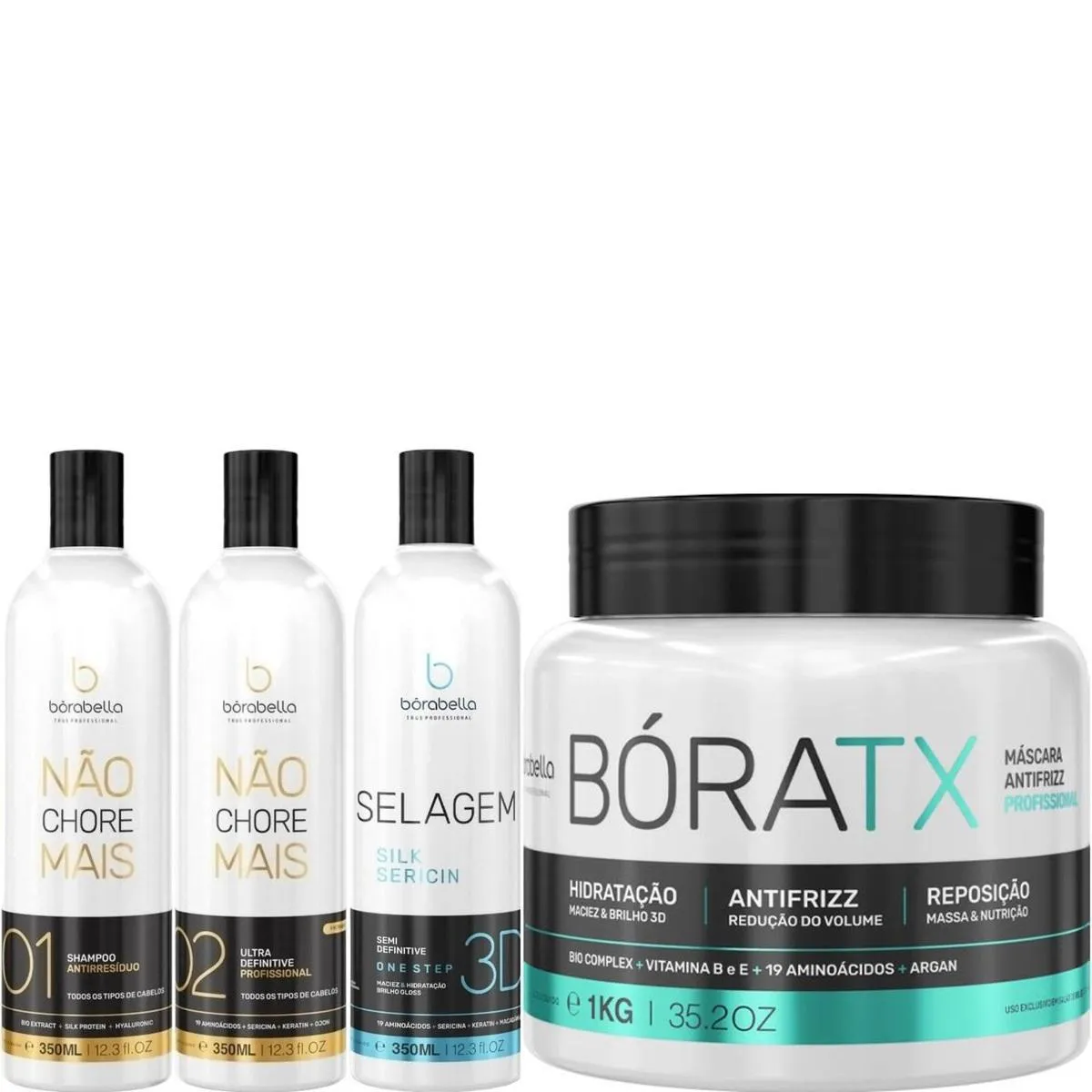 BORABELLA KIT NãO CHORE + SELAGEM 3X350ML + BóRATX 1KG