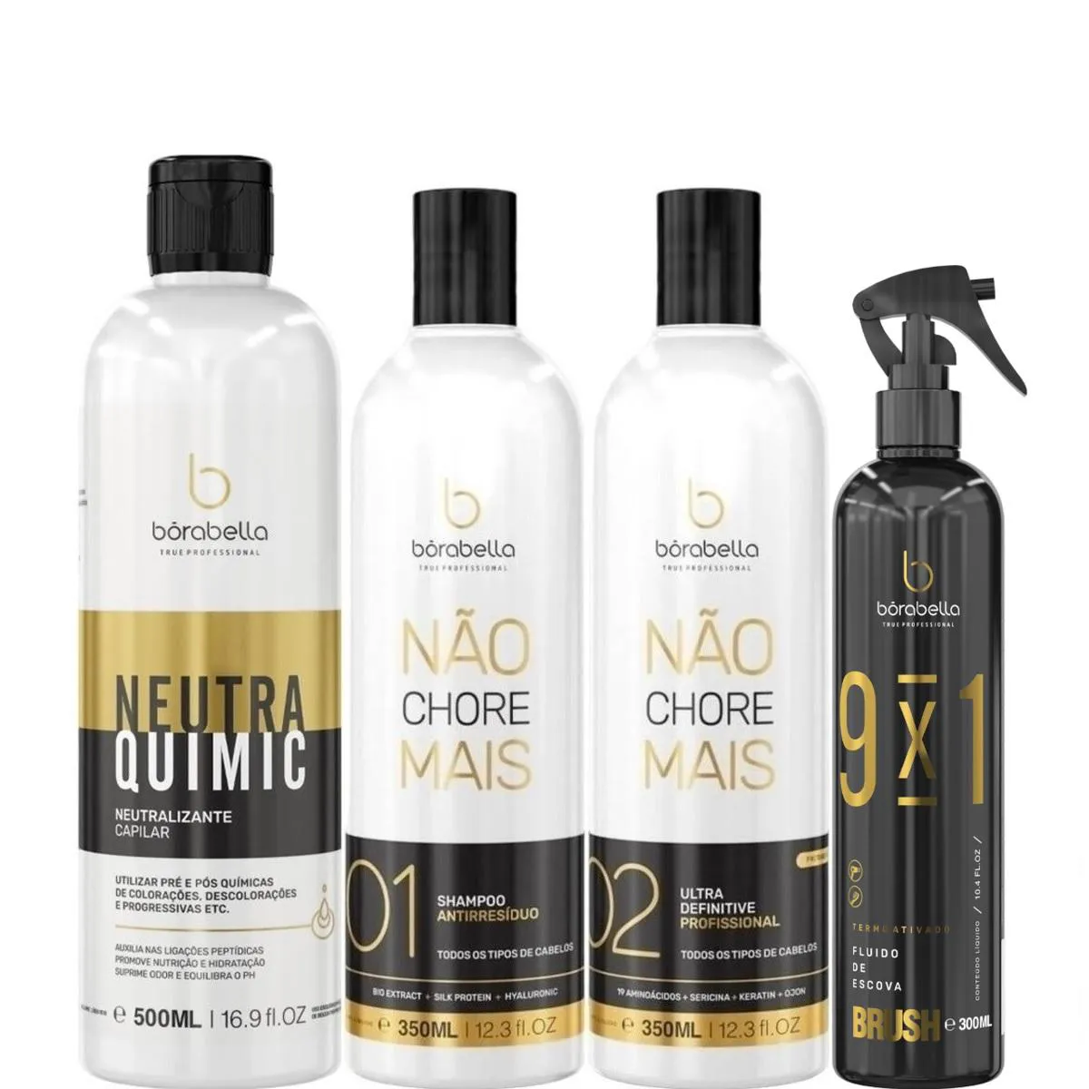 BORABELLA NEUTRAQUIMIC + KIT NãO CHORE 350ML + FLUIDO
