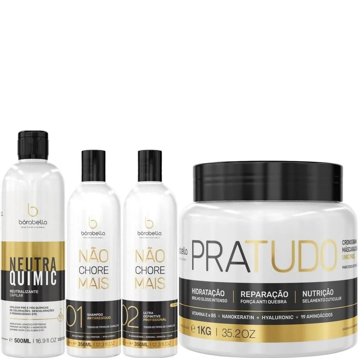 BORABELLA NEUTRAQUIMIC + KIT NãO CHORE 350ML + PRATUDO 1KG