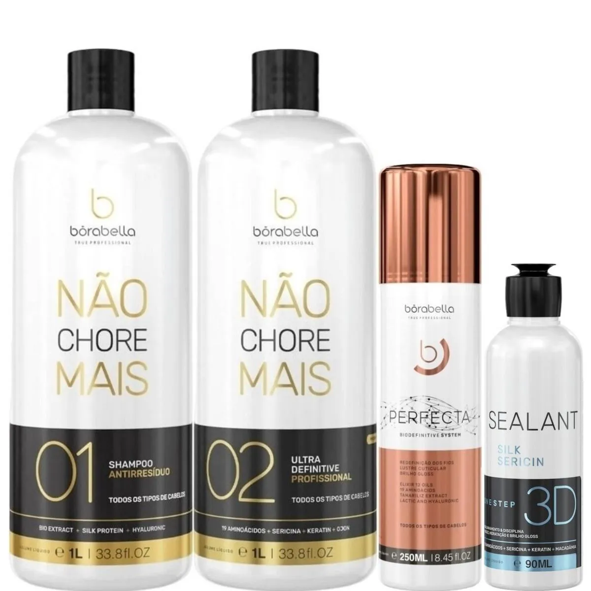 BORABELLA KIT NãO CHORE 1L + PERFECTA 250ML + SELAGEM 90ML
