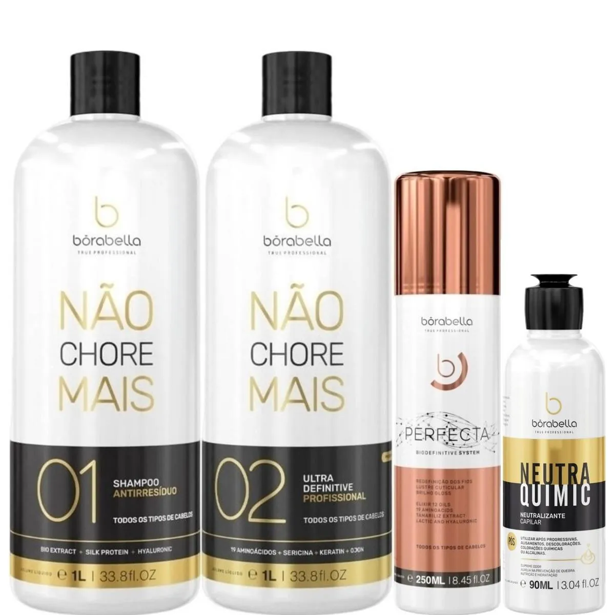 BORABELLA KIT NãO CHORE 1L + PERFECTA 250ML + NEUTRAQUIMIC 90ML
