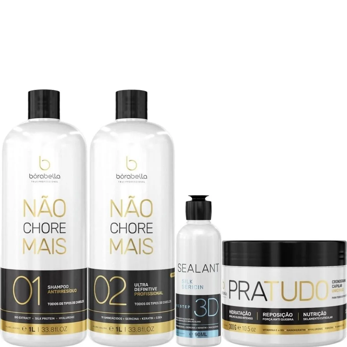 BORABELLA KIT NãO CHORE 1L + SELAGEM 90ML + PRATUDO 300G