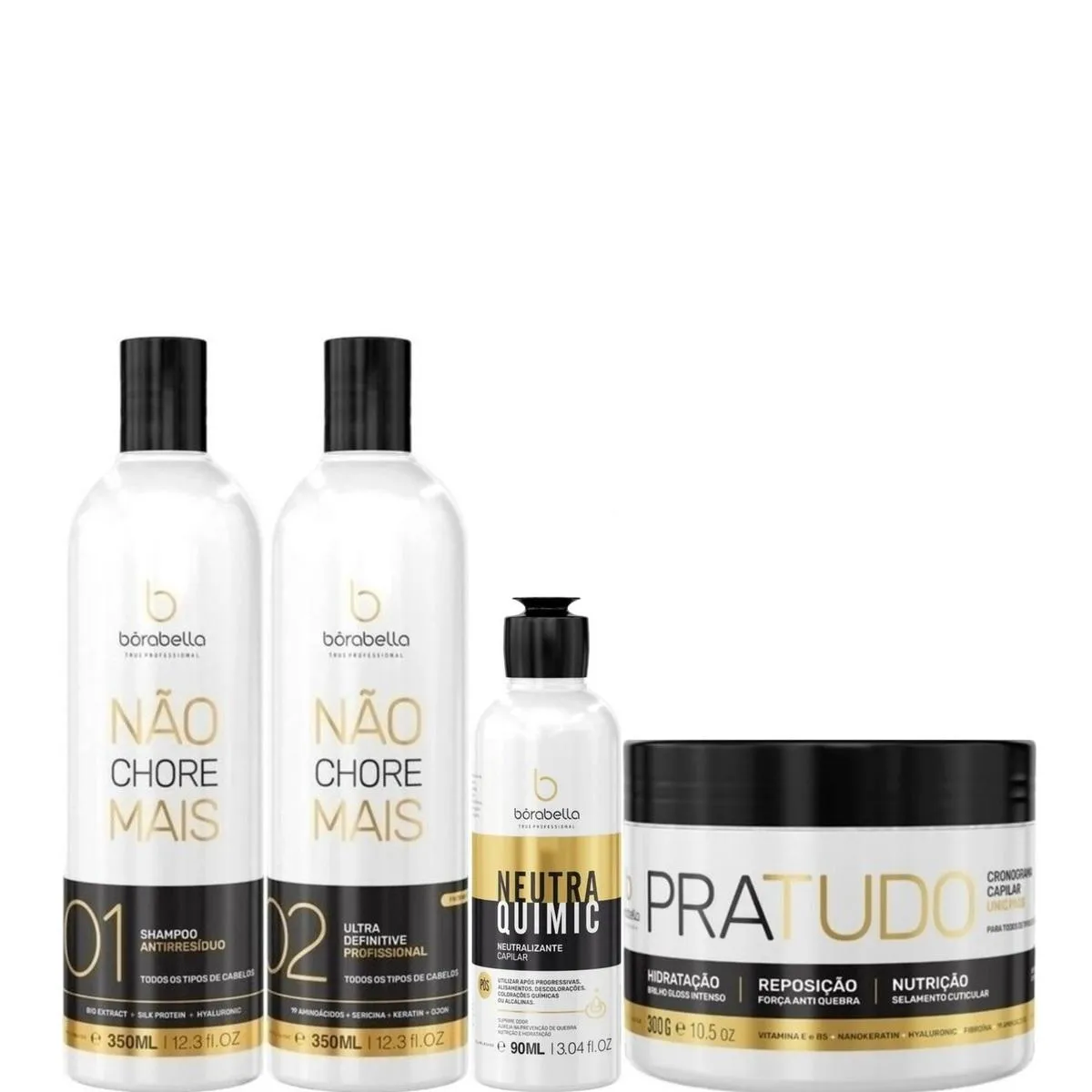 BORABELLA KIT NãO CHORE 350ML + NEUTRAQUIMIC 90ML + PRATUDO 300G