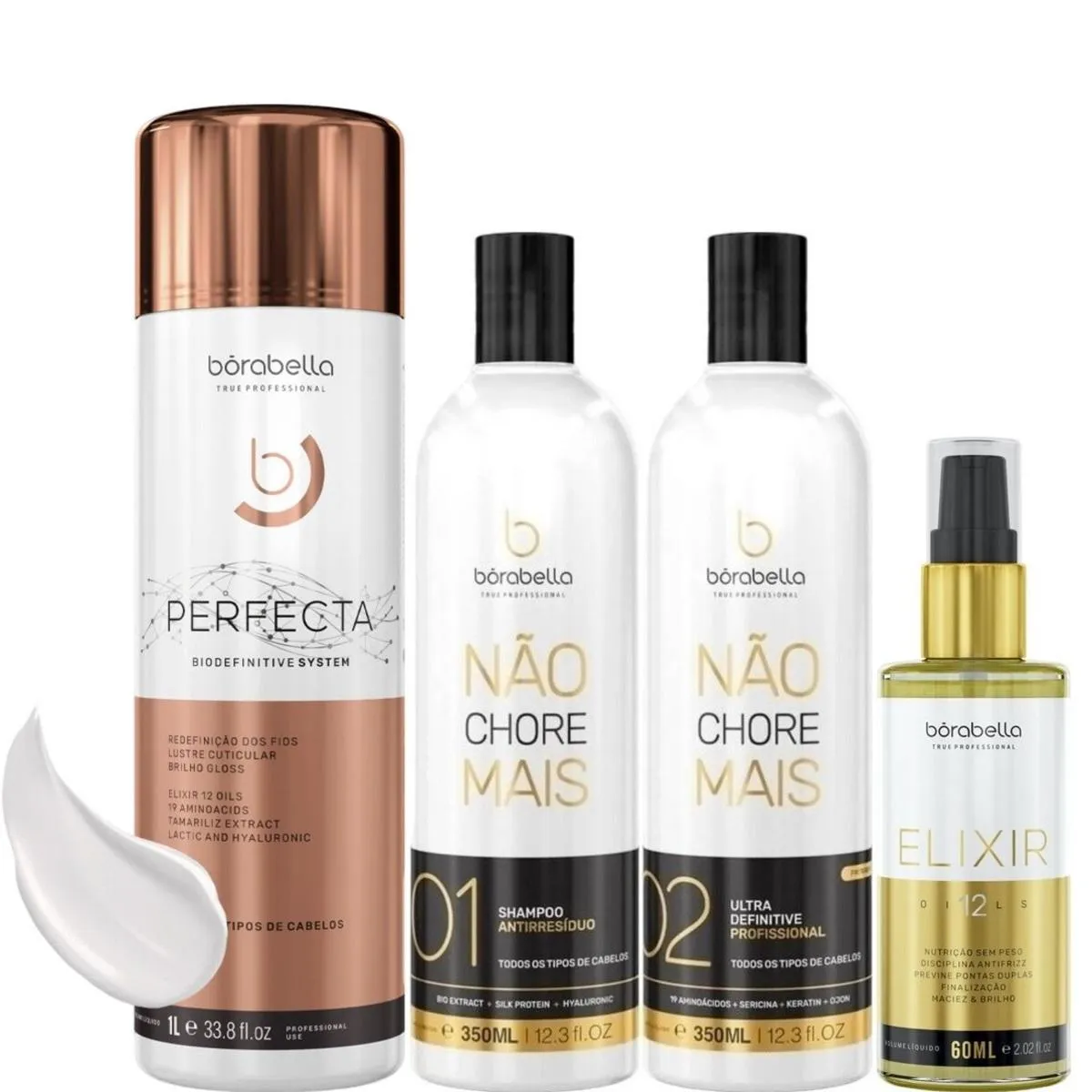 BORABELLA PERFECTA 1L + KIT NãO CHORE 350ML + ELIXIR