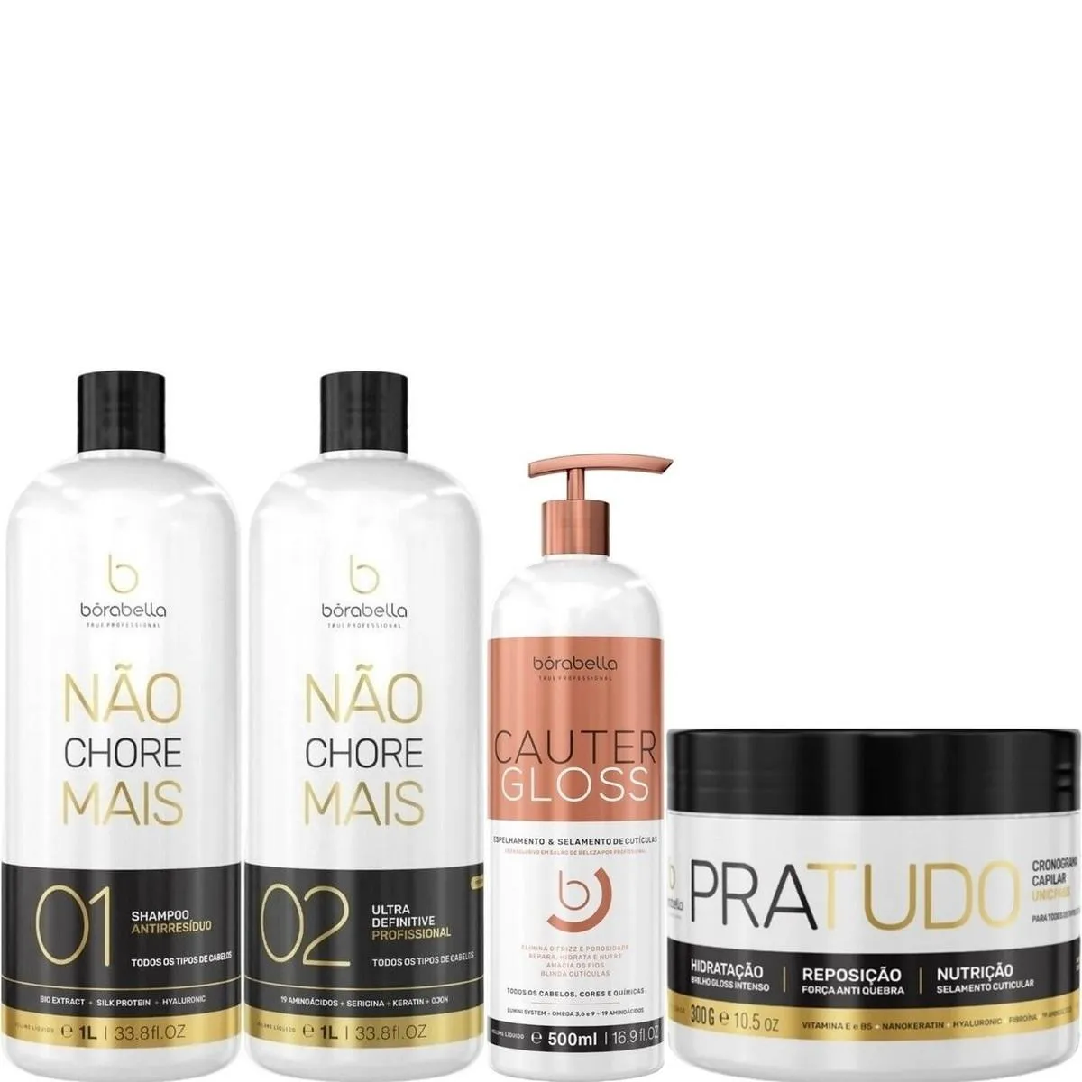 BORABELLA KIT NãO CHORE 1L + CAUTER 500ML + PRATUDO 300G