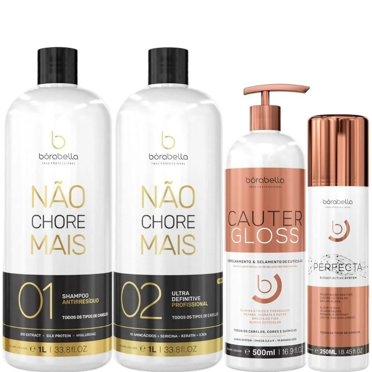 BORABELLA KIT NãO CHORE 1L + CAUTER 500ML + PERFECTA 250ML