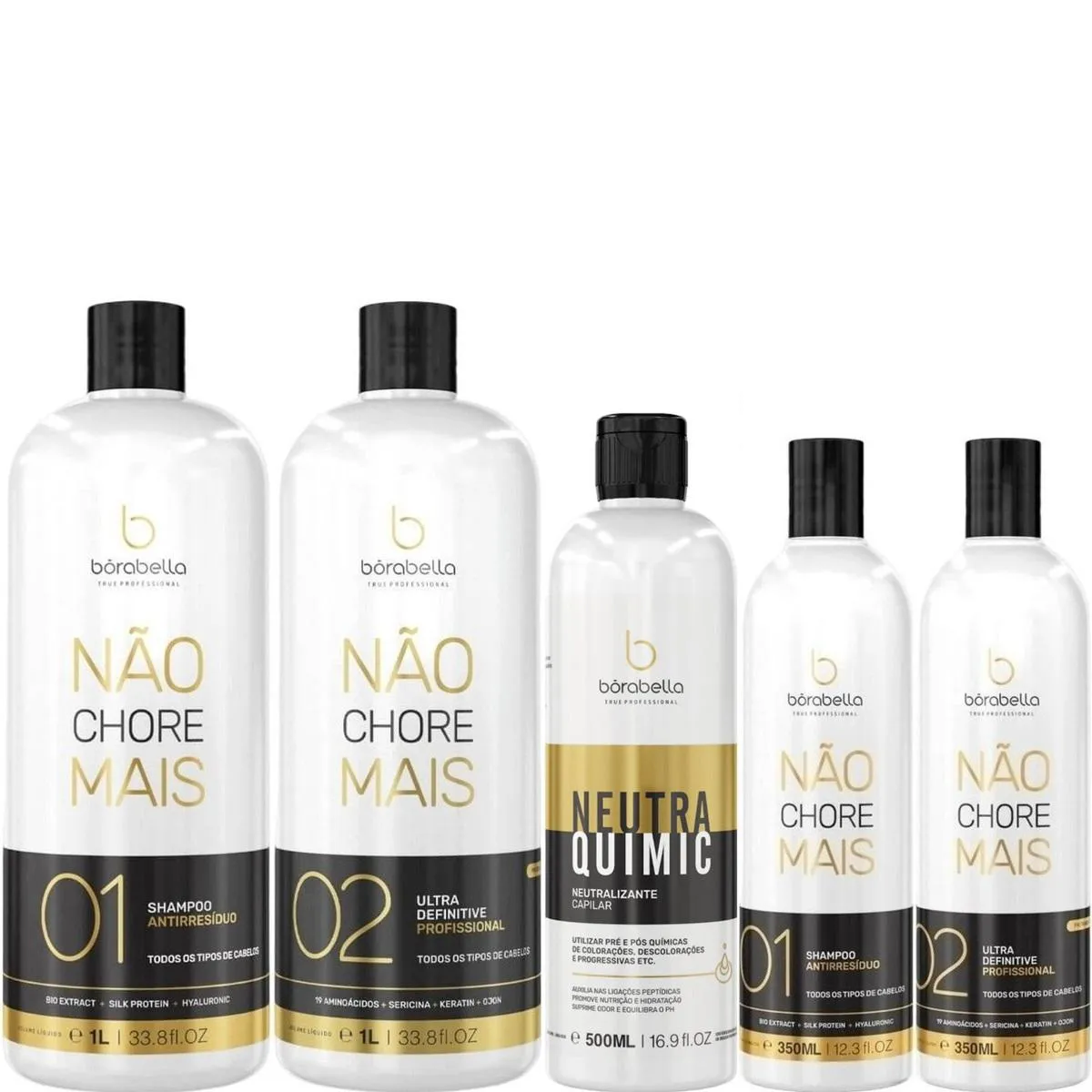 BORABELLA KIT NãO CHORE 2X1L + 2X350ML + NEUTRAQUIMIC